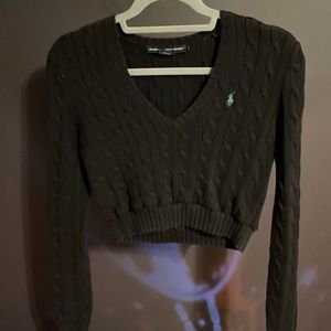 Black Ralph Lauren cropped sweater